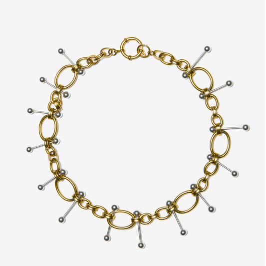 PULSE NECKLACE GOLD MIX